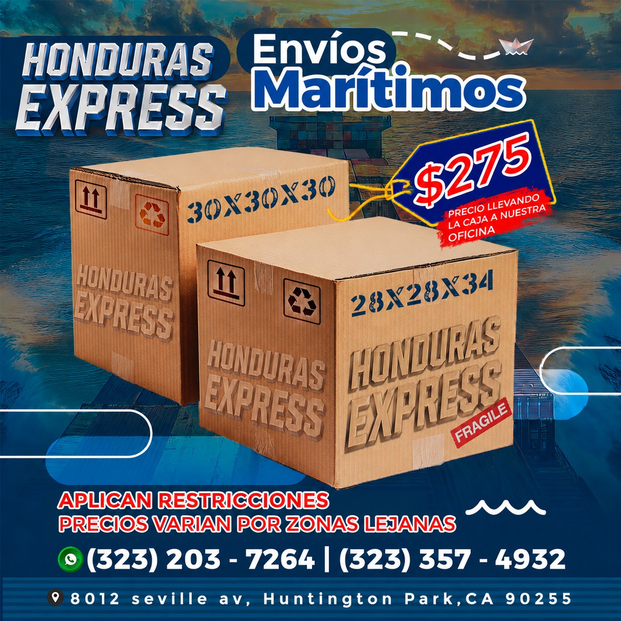 Promoción de envíos marítimos a Honduras
